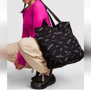 Pink victoria's secret multicolor  large beach tote weekender bag